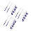 18Pcs Blue Graduation Tassel Ornaments Polyester Zinc 5