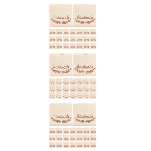 150Pièces Étiquettes Couture Beige En Coton Pour Faits Main 2