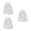 3Paires Guêtres Stretch Blanches À Sequins Pour Performance Artistique 6