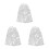 3Paires Guêtres Stretch Blanches À Sequins Pour Performance Artistique 5