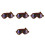 4Pièces Lunettes Pliables Protection Vent Multi Couleurs Pu/pièce 4