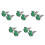 5Pièces Clips Cravate Et Boutons Manchette Vert Pour Tenue Chic 6