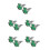 5Pièces Clips Cravate Et Boutons Manchette Vert Pour Tenue Chic 7