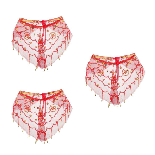3Pièces Voiles Pailletés Polyester Accessoires Danse Et Fêtes 2