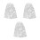 3Paires Guêtres Stretch Blanches À Sequins Pour Performance Artistique 10