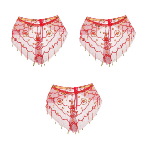 3Pièces Voiles Pailletés Polyester Accessoires Danse Et Fêtes 1