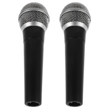10Pièces Microphones Décoratifs Plastique Noir Pour Jeu D'imitation