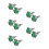 5Pièces Clips Cravate Et Boutons Manchette Vert Pour Tenue Chic 9