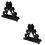 2Pcs Black Plastic Dumbbell Holder Durable Small Weight Rack for Home 8