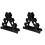 2Pcs Black Plastic Dumbbell Holder Durable Small Weight Rack for Home 4