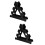 2Pcs Black Plastic Dumbbell Holder Durable Small Weight Rack for Home 9