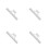 4Pièces Extension Guidon Alliage Durable Argentée Montage Rapide 5