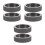 6Pièces Creuset Graphite Durable Pour Métal Or Noir 4