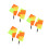 6Pièces Drapeaux Arbitre Polyvalents Mousse Grip Antidérapant Assortis 5