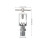 Adaptateur Robuste Valve Portable Sécurisé Argent 2