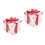 2Pièces Boîte Verre Rouge Décorée Pour Organisation Bijoux Douceurs 8
