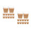 100Pcs Coffee Paper Chinese Food Containers with Wire Handle 9
