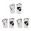3Paires Kickboxing Boxe De Combat PU Blancs Confortables 6