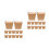 100Pcs Coffee Paper Chinese Food Containers with Wire Handle 7