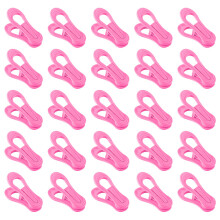 120Pcs Multifunctional Pink Plastic Clothes Pins Large Secure Clips