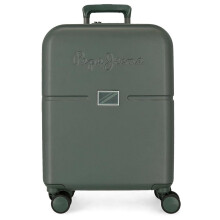 Pepe Jeans Accent Green Cabin Suitcase 40x55x20 cm Rigid ABS Integrated TSA Closure 37L 3.22 kgs 4 Double Wheels Hand Luggage
