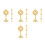 16 Pcs Standing Table Cross Mini Metal Catholic Crucifix With Base 9