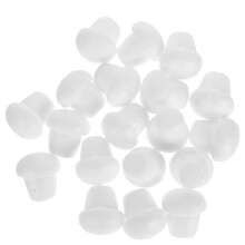 60Pcs White Foam Mushroom Models Unpainted for Garden and Art Projects