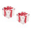 2Pièces Boîte Verre Rouge Décorée Pour Organisation Bijoux Douceurs 4
