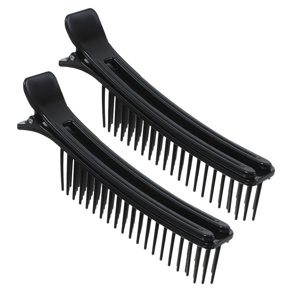 Iplusmile Unisex Black 10Pcs Plastic Hair Sectioning Clips For Salon Styling Grip