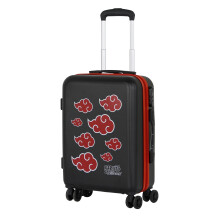 Naruto Clouds-ABS 4-Wheel Cabin Suitcase, Black, 20 x 38 x 55cm, Capacity 27 L