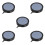 5Pcs Black Aquarium Air Stone Pieces Silent Fish Tank Bubble Diffuser 6