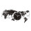 3Pcs Black Wall Clock Creative World Map for Bedroom Office 1