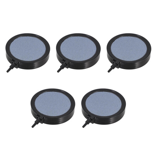 5Pcs Black Aquarium Air Stone Pieces Silent Fish Tank Bubble Diffuser 2