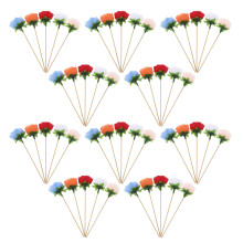 150Pièces Brochettes Décoratives Rose Artificielle