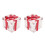 2Pièces Boîte Verre Rouge Décorée Pour Organisation Bijoux Douceurs 7