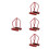 4Pcs Red Iron Fire Sprinkler Protector Bracket Guards for Ceiling Use 4
