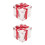 2Pièces Boîte Verre Rouge Décorée Pour Organisation Bijoux Douceurs 3