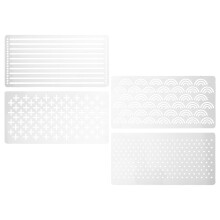 12Pcs Durable Transparent Acrylic Sewing and Quilting Templates
