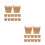 100Pcs Coffee Paper Chinese Food Containers with Wire Handle 4