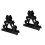 2Pcs Black Plastic Dumbbell Holder Durable Small Weight Rack for Home 6