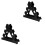 2Pcs Black Plastic Dumbbell Holder Durable Small Weight Rack for Home 5