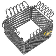 2Sets Grey ABS Toy Guardrail Plastic Mini Fence for Farm Play Scene