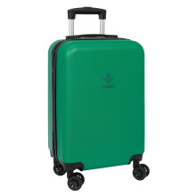 Real Betis Balompi? ? Cabin Trolley 20 Inches, Suitcase with Wheels, Security Lock, Lightweight Suitcase, 34.5 x 20 x 55 cm, Green, Green, Est?ndar,
