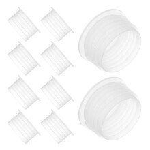 20Pcs Transparent Plastic Round Planting Box Plugs for Garden Planters