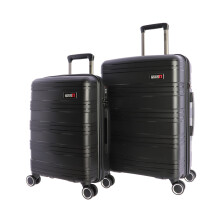 Coronel Tapioca Suitcase Set ? Set of Polypropylene Travel Suitcases ? Travel Suitcases ? Cabin Suitcase 55 x 40 x 20 and Medium Suitcase 4 Wheels