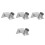 4Pcs Stable Silver Mirror Brackets for Traffic and Driveway Wall Mount 4