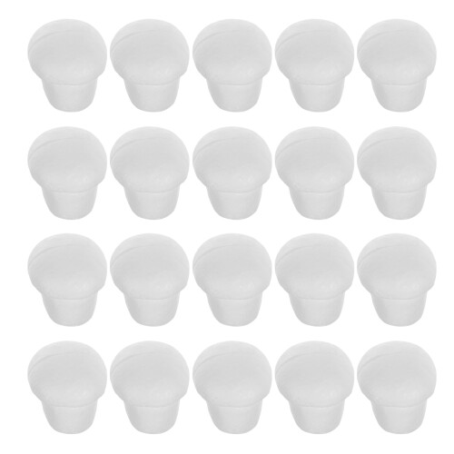 60Pcs White Foam Mushroom Models Unpainted for Garden and Art Projects 2
