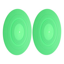 2Pcs Green Silicone Slipmats for Vinyl Turntable Record Player Pad