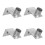 4Pcs Stable Silver Mirror Brackets for Traffic and Driveway Wall Mount 7