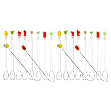 80Pcs Acrylic Coffee Stir Sticks Reusable Multi-Color Mixing Spoons